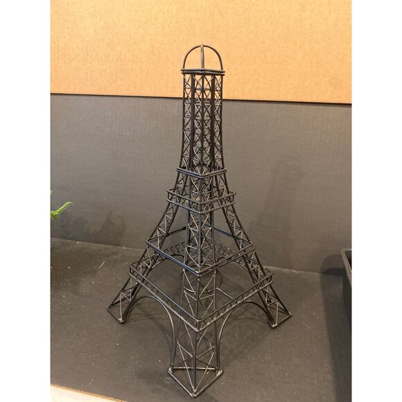 Black Metal Wire Eiffel Tower Votive Candle Holder Home Decor Item - Picture 4 of 10